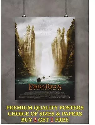 Lord Of The Rings Fellowship Movie Art Large Poster Print Gift A0 A1 A2 A3 A4 • £13.39