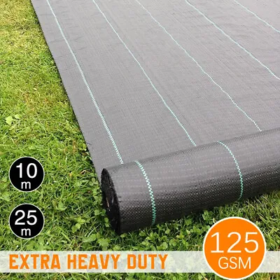 Weed Control Fabric Heavy Duty Ground Cover Membrane Sheet Garden Landscape Mat • £3.32