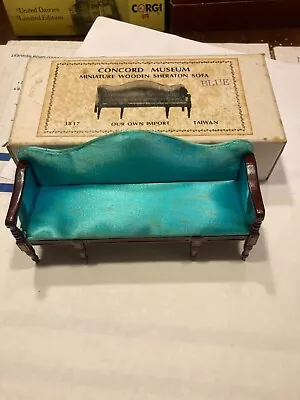 Vtg Concord Dollhouse Museum Blue-green Sofa #3817b Nib! Slight Second Read! • $29.99