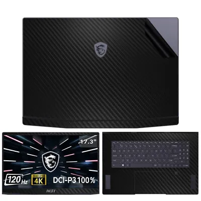 Carbon Vinyl Laptop Sticker Skin Decal Cover For MSI Stealth GS77 12UGS 17.3  • $18.89