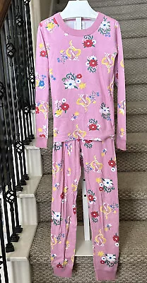 2 Pc HANNA ANDERSSON Organic Cotton Size 130 US 8 Disney Princess Pajama Set • $15.99