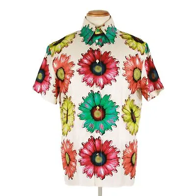 Authentic Gianni Versace Flower Print Silk Shirt • $350