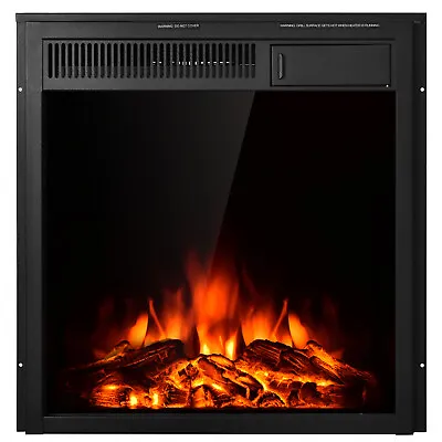22.5  Electric Fireplace Insert Freestanding & Recessed Heater Log Flame Remote • $159.98