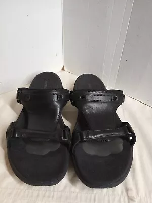 Merrell Glade Black Leather Slide Sandals Women's Size 9 J33234 • $29.99