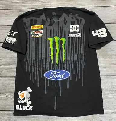 Ken Block #43 Ford DC Shoes Monster Energy Pirelli Castro Edge XL T-shirt • $89.99