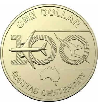 2020 Qantas One Dollar $1 Coin Uncirculated 💔 With Scratches On Queens Side • $3.69