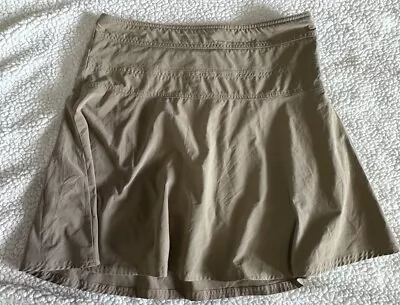 Women's Athleta All Day Skort Skirt Tan Side Zip Back Pocket Size 8 • $19.99