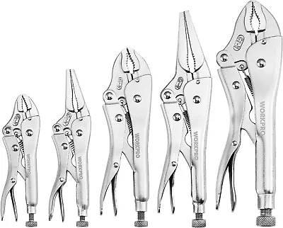 Locking Pliers Vice Grip 5 Piece Assorted Tools Vise Jaw Clamp Hand Tool Set NEW • $47.62