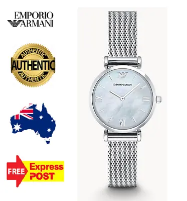 Emporio Armani Classic Ar1955 Mother Of Pearl Silver Womens Watch New With Tags • $239.99