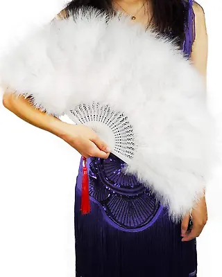 Handheld Marabou Feather Fan 1920S Vintage Style Flapper Hand Fan For Party  • $20.99