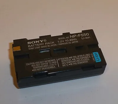 Original Sony NP-F550 7.2v  10.8Wh Info Lithium Camcorder Battery TESTED 251 MIN • £34.95