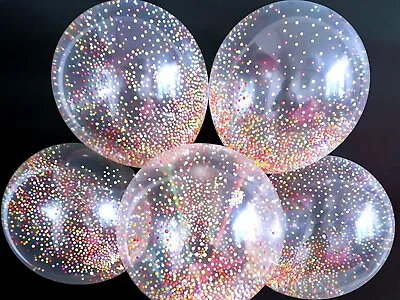 10pcs 12  Color Thermocol Ball Confetti Filled Latex Balloons Birthday Free Pump • £3.88