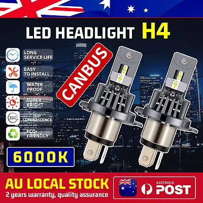 2X H4 LED Headlight Bulbs Globes For Holden Commodore HSV SS VR VS VT VX VY VZ • $43.99