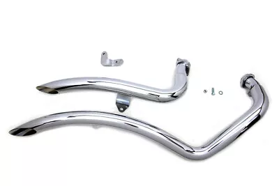 Radii Chrome 2  Curvado Big Radius Drag Exhaust Pipes 2004-2013 Harley Sportster • $216.78