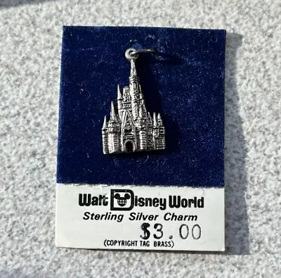 Walt Disney World Magic Kingdom Sterling Silver Pendant Charm • $12