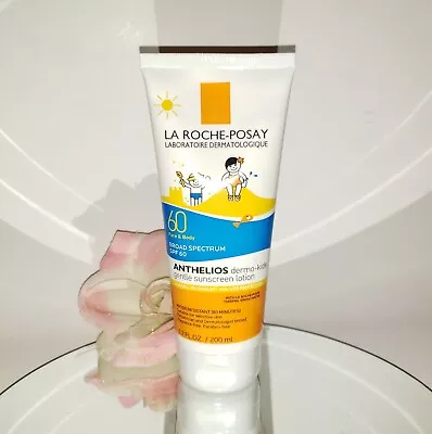 La Roche Posay Anthelios Dermo Kids Gentle Sunscreen Lotion SPF 60 200ml 6.7oz • $18.99