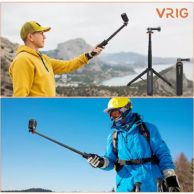 VRIG Sport Camera Selfie Stick Tripod Stand Phone Holder Handheld For GoPro AU • $22.09