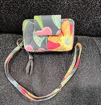 Vera Bradley All In One Organizer Wristlet Wallet Jazzy Blooms Pattern - MINT! • $13.99