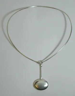 Georg Jensen Sterling Silver Vivianna Torun Neckring No174 & Pendant No 304 • $1725