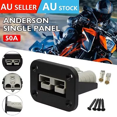 Anderson Plug Flush Mount 50Amp Mounting Bracket Panel Cover For Caravan Boat AU • $12.49