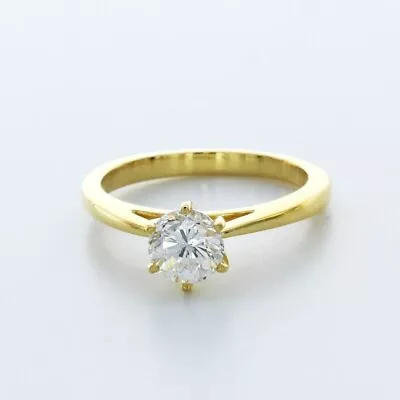 1.1 CT Certified Natural Diamond D/VS2 Round Cut 14K Gold Classic Solitaire Ring • $4935