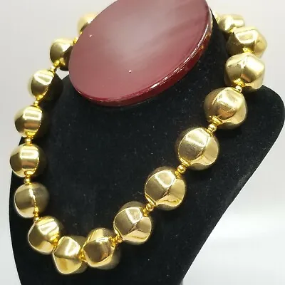 Vtg Chunky Choker Necklace 17  Big Beads Jewelry Bold Statement Hip Hop • $29.99