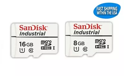 SanDisk Industrial 8GB 16GB Micro SD Memory Card Class 10 UHS-I WHOLESALE PRICE • $9.89