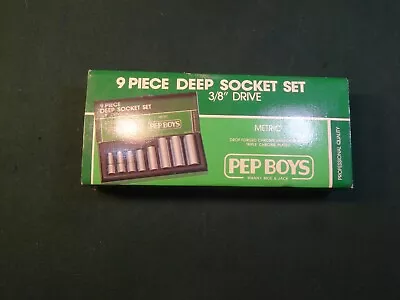 Pep Boys 9 Piece Metric Deep Socket Set 3/8  Drive • $24.99