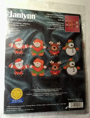 Santa Elf Reindeer Snowman Ornaments  8 Count  Jaylynn USA New • $21.97