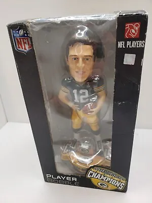 NIB Green Bay Packers Aaron Rodgers 12 SB XLV Yellow Ring Base Bobblehead FOCO • $100