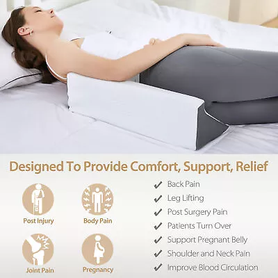 Memory Foam Triangle Pillow Wedge System For Waist And Back Support Pillow • $27.98