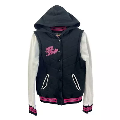 Metal Mulisha Women’s Jacket Sweater Snap Button Hoodie Y2k Skater Skater Punk • $25.05