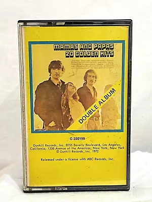 MAMAS AND PAPAS 20 GOLDEN HITS Cassette Tape OG 1973 Classic Folk Rock Rare • $12.95