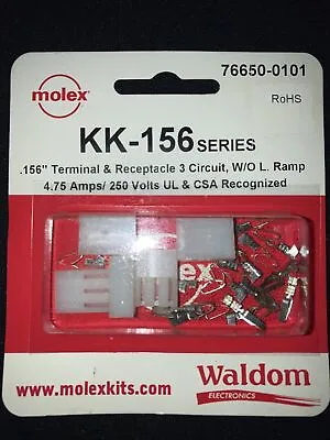 Waldom/Molex 76650-0101  3 Circuit KK 156 24-18 Awg • $4.95