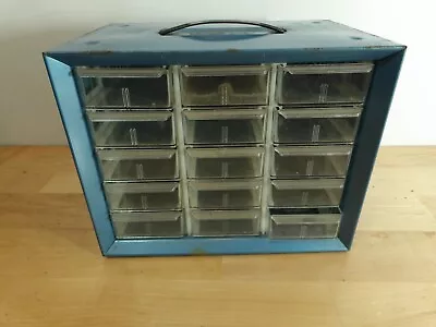 Vintage Akro Mils 15 Drawer Metal Storage Bin • $24.99