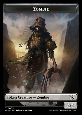 MTG Zombie Token NM-Mint March Of The Machine  • $0.99