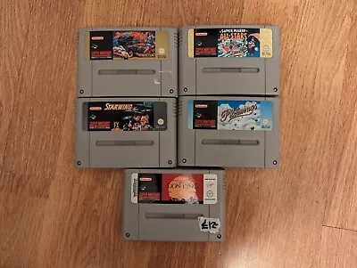 Super Nintendo SNES Game Bundle Job Lot - 5 Games • £18
