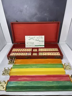 Royal Games Mahjong Case W Complete Set Of Bakelite Tiles (Missing Chips) • $225