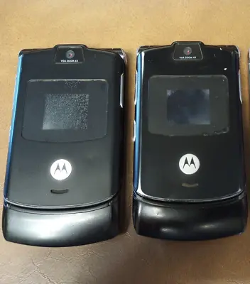 Lot(2) Motorola RAZR V3 V3m Black Cingular Phones • $19.99