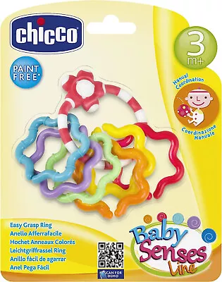 NEW CHICCO BABY Senses Easy Grasp Ring Rattle • £3.98