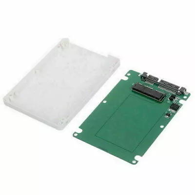 Micro SATA 16pin 1.8  SSD To 7mm 2.5  SATA 22pin Hard Disk Case Enclosure White • $8.27