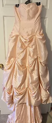 WOW! Princess Vintage Formal Prom Wedding Dress Ball Gown Mini Train Corset 80s • $99.90