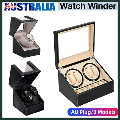 Single Dual Opulent Watch Winder 4 Motor Automatic Display Box Leather VIC Stock • $43.56