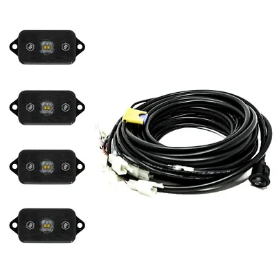 Baja Designs Clear LED Universal Rock Light Kit With Harness & 12 Volt Switch • $592.79