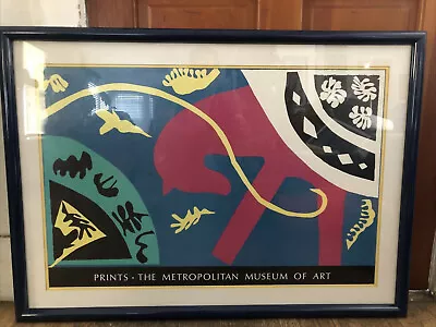 Framed Metropolitan Museum 1987 Henri Matisse Jazz Pochoir Lithograph Poster • $199.99