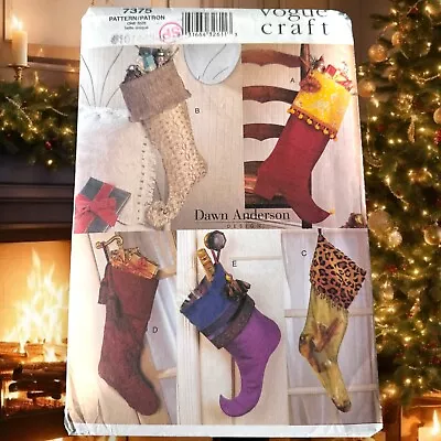 Pattern #  7375 Vogue Craft Christmas Stocking Sewing Pattern - UNCUT • $5