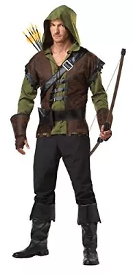Robin Hood Medieval Woodsman Prince Thieves Fancy Dress Halloween Adult Costume • $62.95