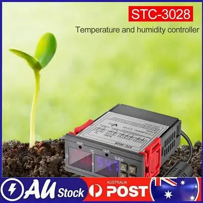 STC-3028 Intelligent Digital Thermometer Hygrometer Incubator Dehumidifier • $20.99