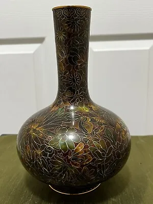 Vintage Chinese Cloisonne Enamel Vase • $65