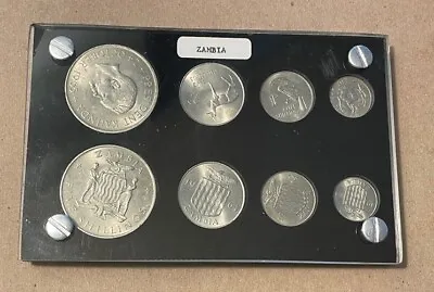 Zambia - 1964 & 1965 Set Of 8 Coins In Hard Plastic Case • $28
